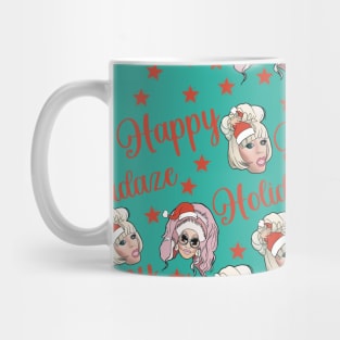 Trixie and Katya happy holiday pattern Mug